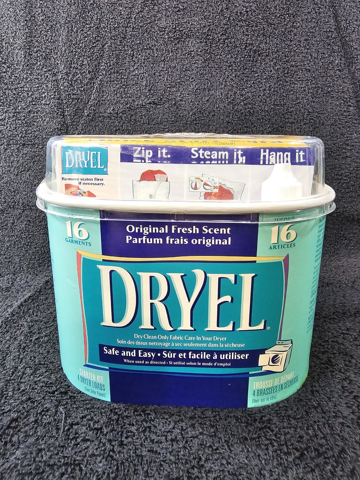NOS SEALED Dryel At Home Dry Cleaner Starter Kit 4 Loads 16 Garments Vtg
