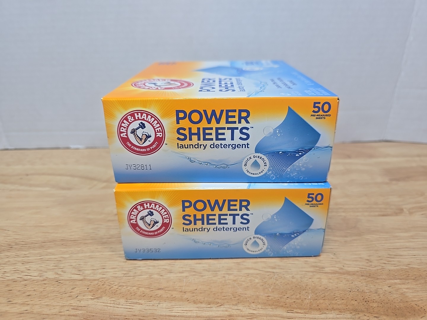 2x Arm & Hammer Power Sheets 50 Pk Laundry Detergent 100-Loads Fresh Linen NEW