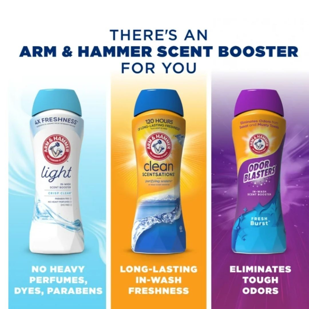 ARM & HAMMER Odor Blasters Fresh Burst In-Wash Laundry Scent Booster, 24 oz Bott