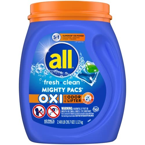 Pacs De Detergente Para Ropa Oxi Fresh Clean 60 Unidades Aroma Fresco