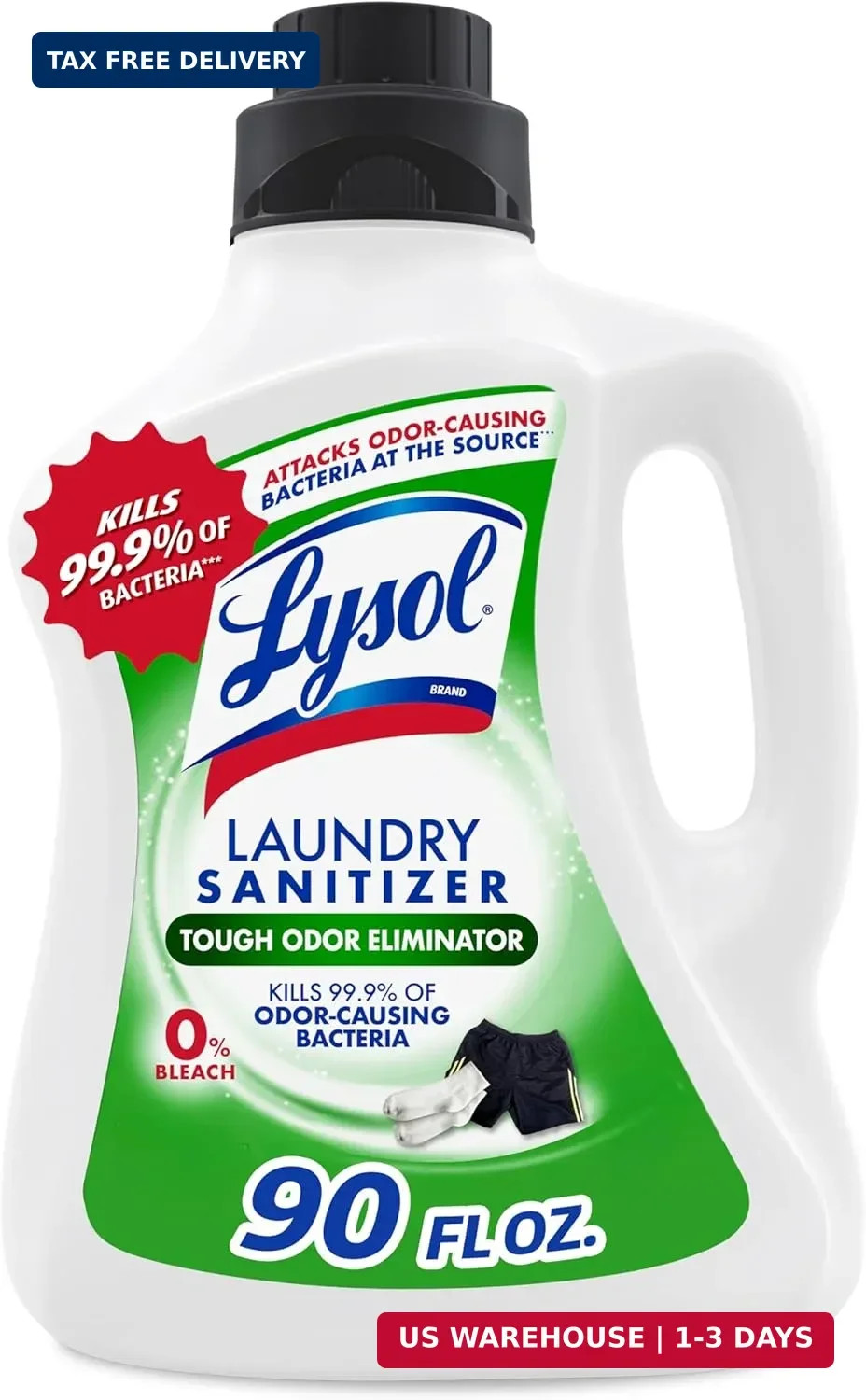 Tough Odor Eliminator Laundry Sanitizer Additive, Sanitizing Liquid for Gy