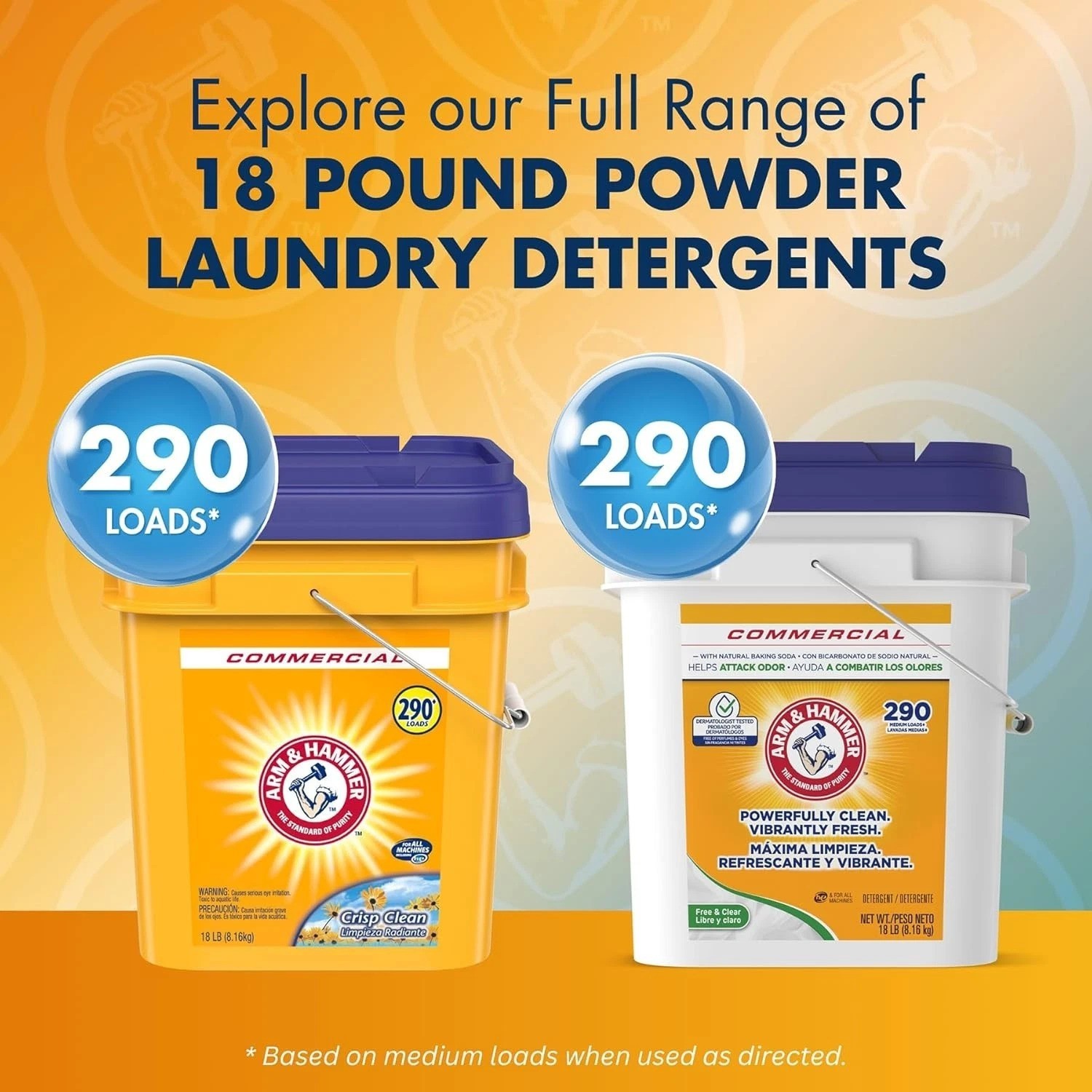 Free & Clear Professional Powder Laundry Detergent, 290 Loads, 18lb Bulk Pail