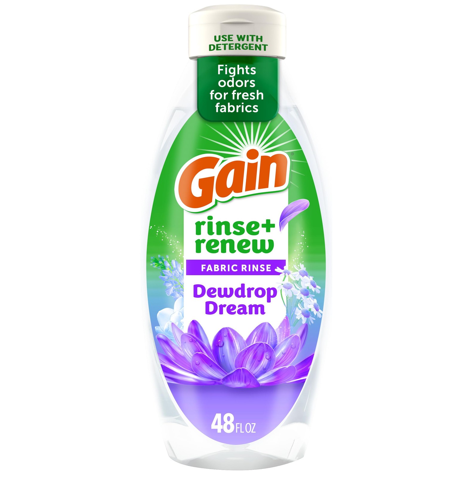 Gain Dewdrop Dream 48 FL OZ Fabric Rinse and Renew Laundry Odor Remover