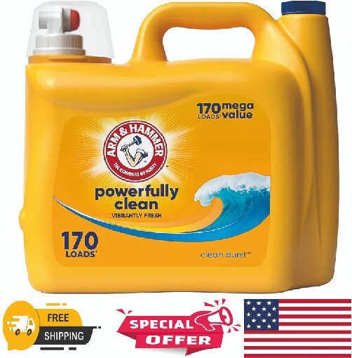Arm & Hammer Clean Burst, 170 Loads Liquid Laundry Detergent, 170 Fl oz
