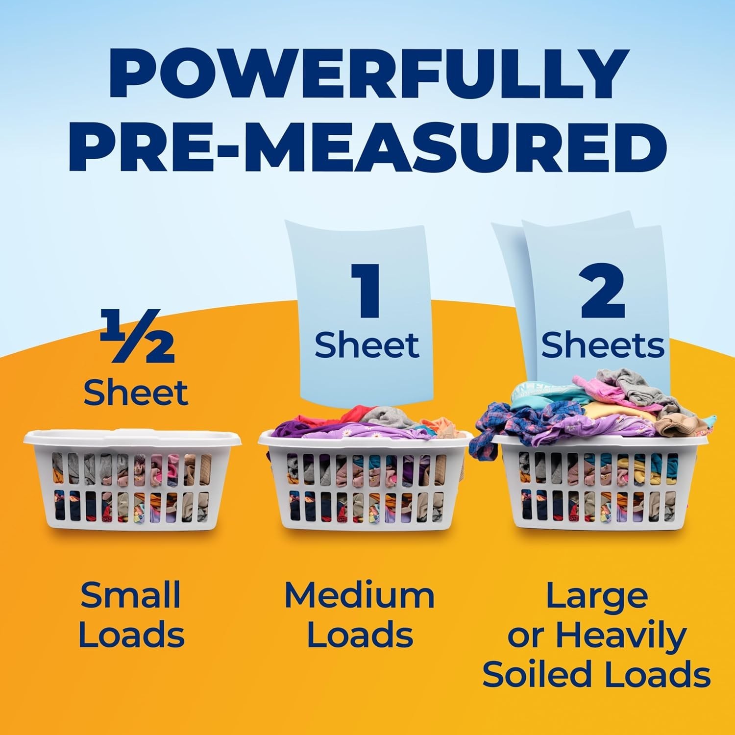 Eco-Conscious 50ct Power Sheets Laundry Detergent – Quick-Dissolve Fresh Linen