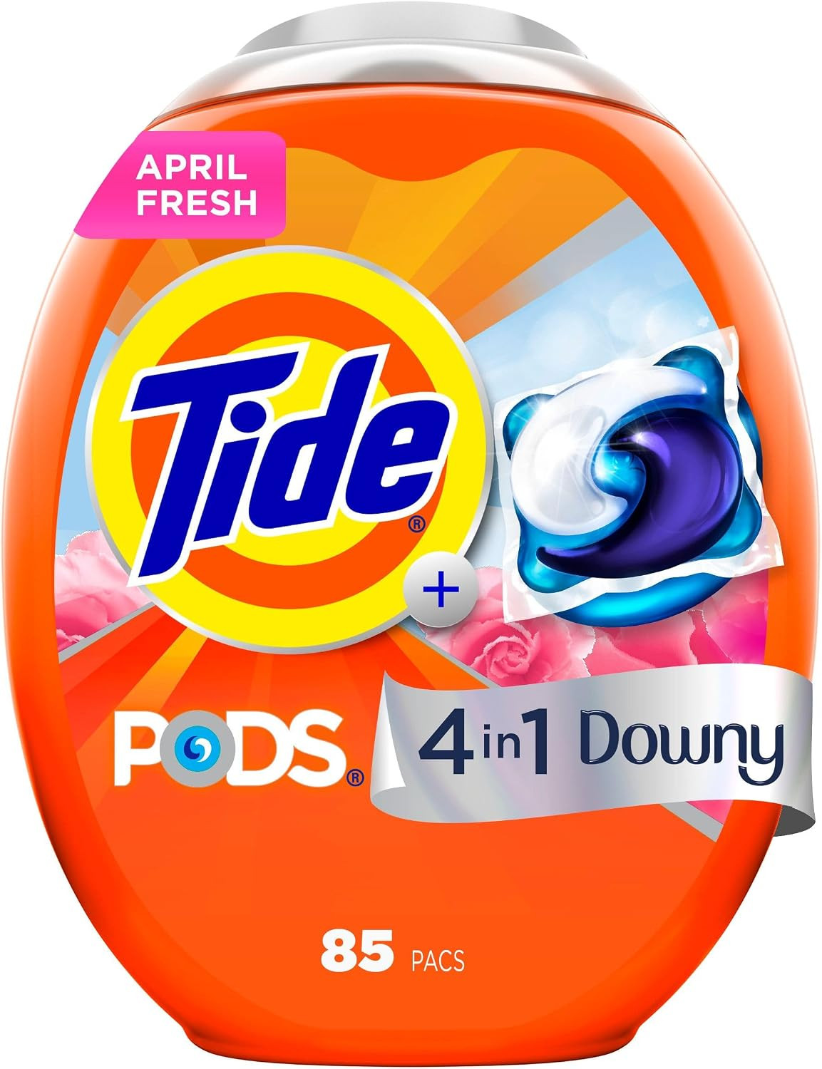 Tide PODS Laundry Detergent Soap with Downy 4-In-1 Stain Remover Freshness Softn