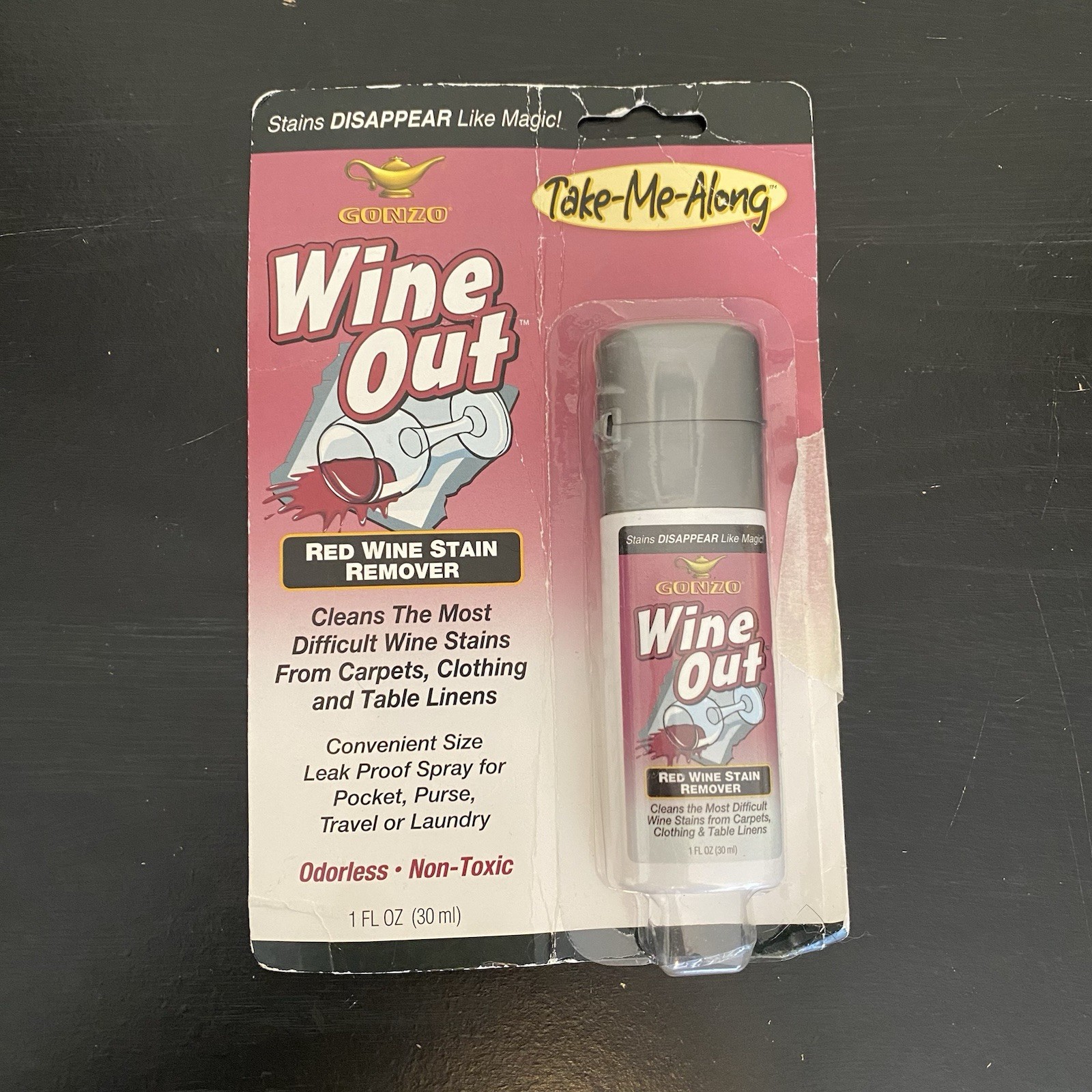 Gonzo Wine Out Red Wine Stain Remover 1 Oz Travel Size Discontinued