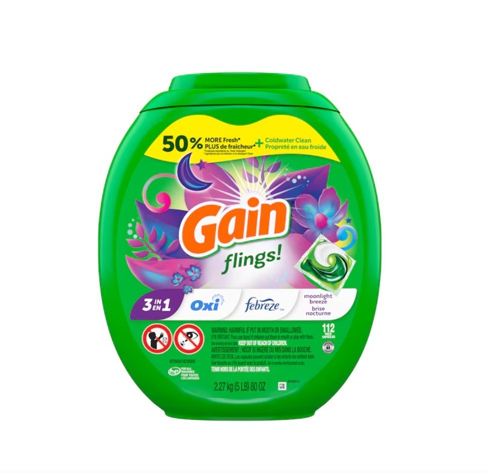 [DEAL] 3 PACK Gain Flings Moonlight Breeze HE Laundry Detergent 112 Loads