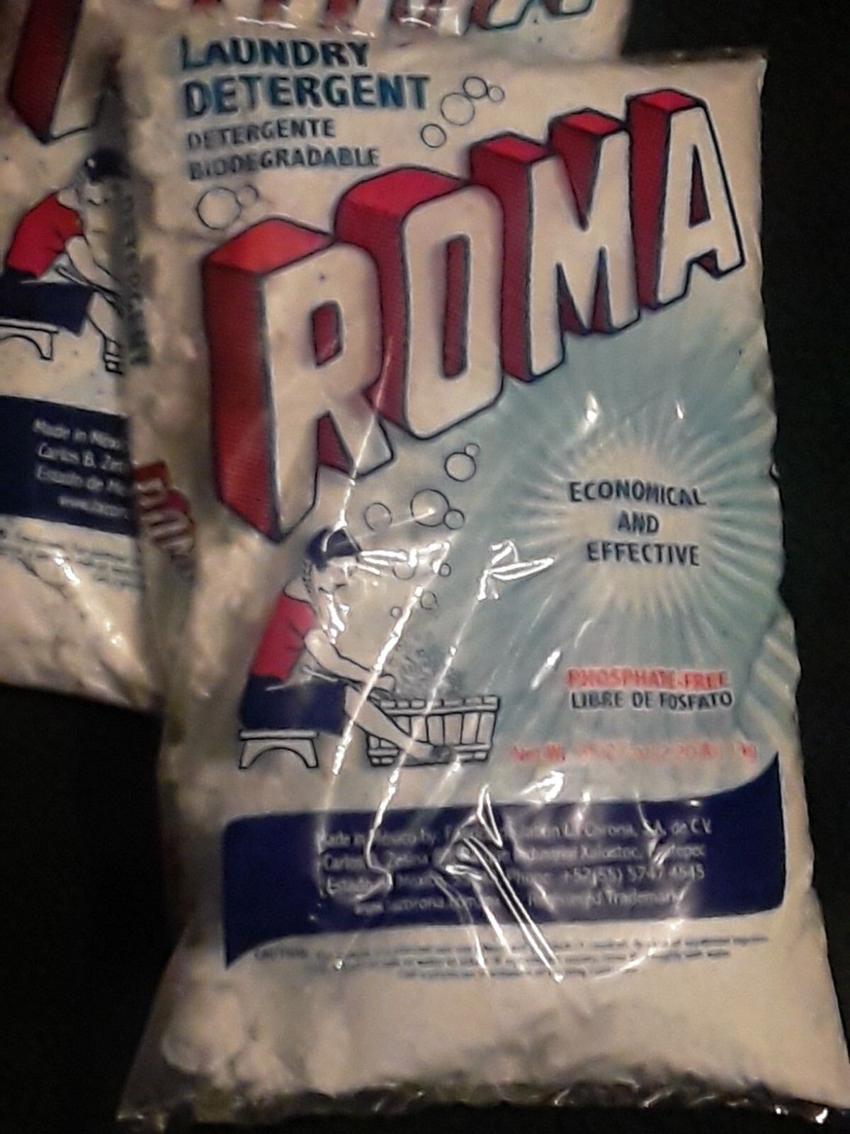 Lot of 2 Roma Laundry Detergent (1Kg -2.20 lb- 35.27 oz *NEW*Bio Phosphate-Free