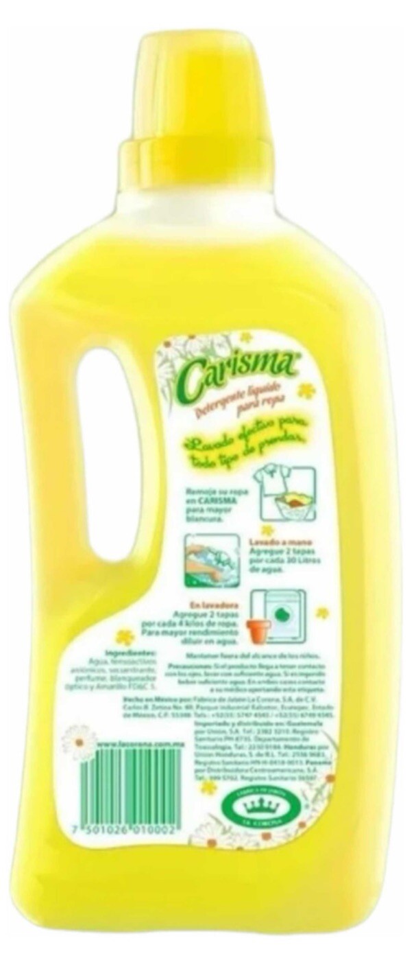 3 Pack Detergente Líquido Carisma De 1 Litro Cada Uno