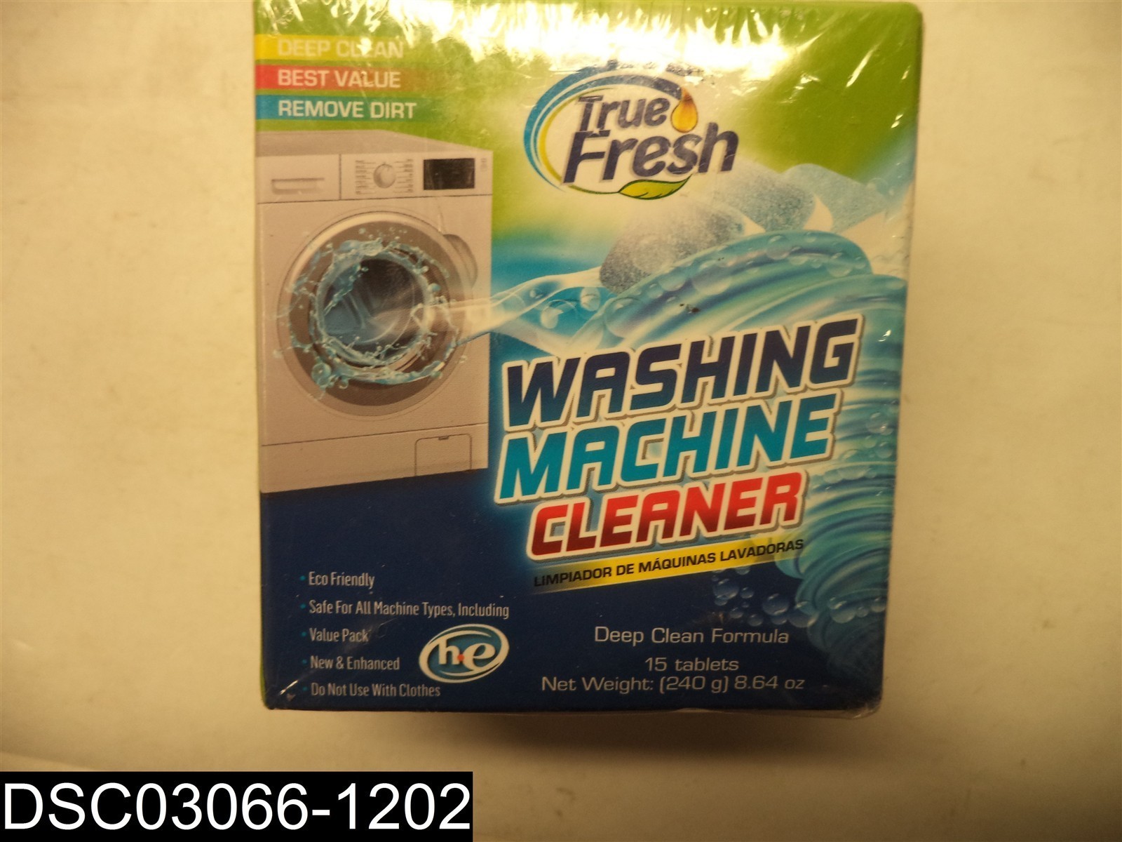 Qty = 1 Box of 15: True Fresh Washing Machine Cleaner Safe for HE B086MLZW1S