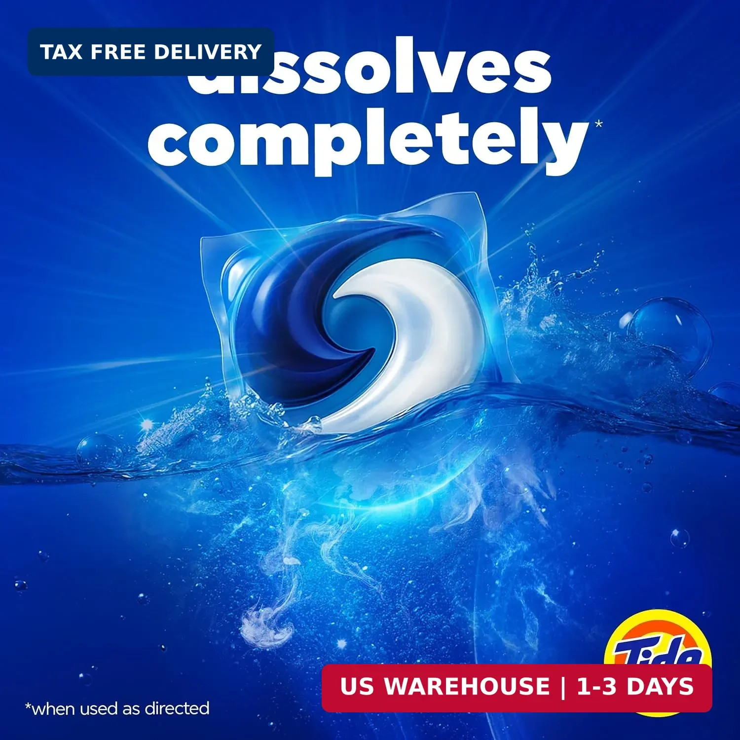 Tide Odor Defense + Oxi Laundry Detergent Pacs, Original Scent, 63 Count, Advanc