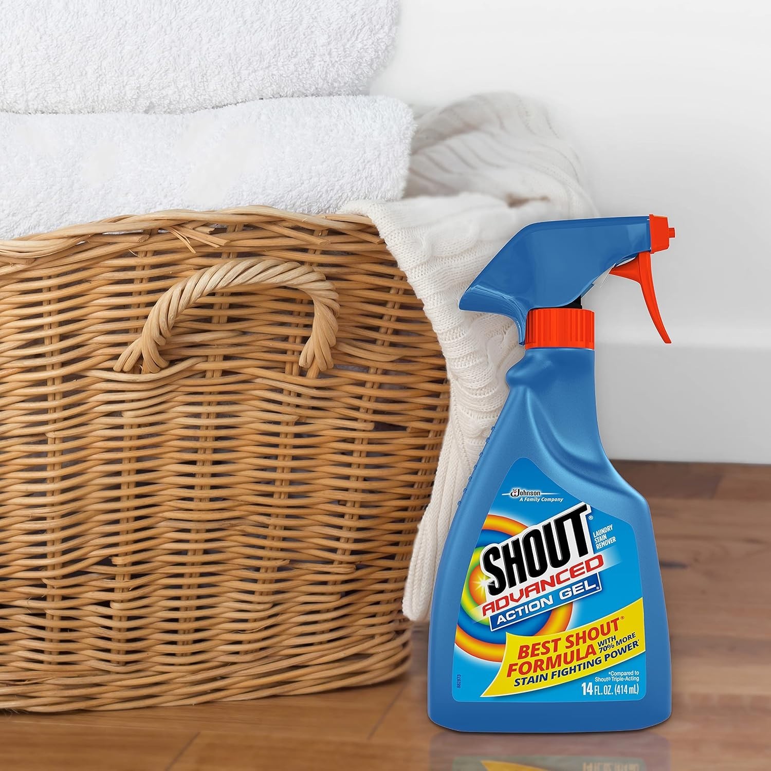 Powerful Shout Laundry Stain Remover Gel 22oz Spray – Heavy Duty Stain Solution