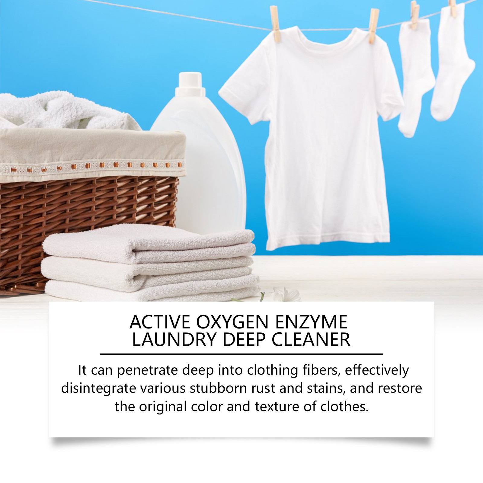 Laundry Detergent Stain Grease Remover Cloth Whitening Long Lasting Fresh Scent
