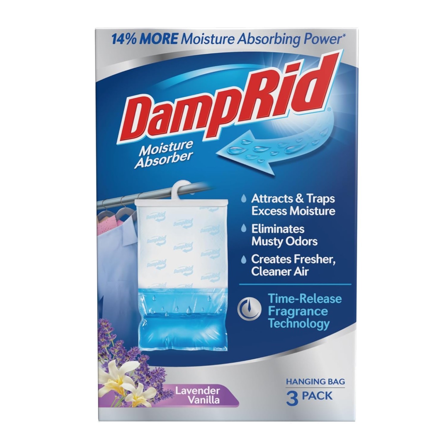 Lavender Vanilla Hanging Moisture Absorber, 16 oz., 3 Pack – Eliminates Musty…