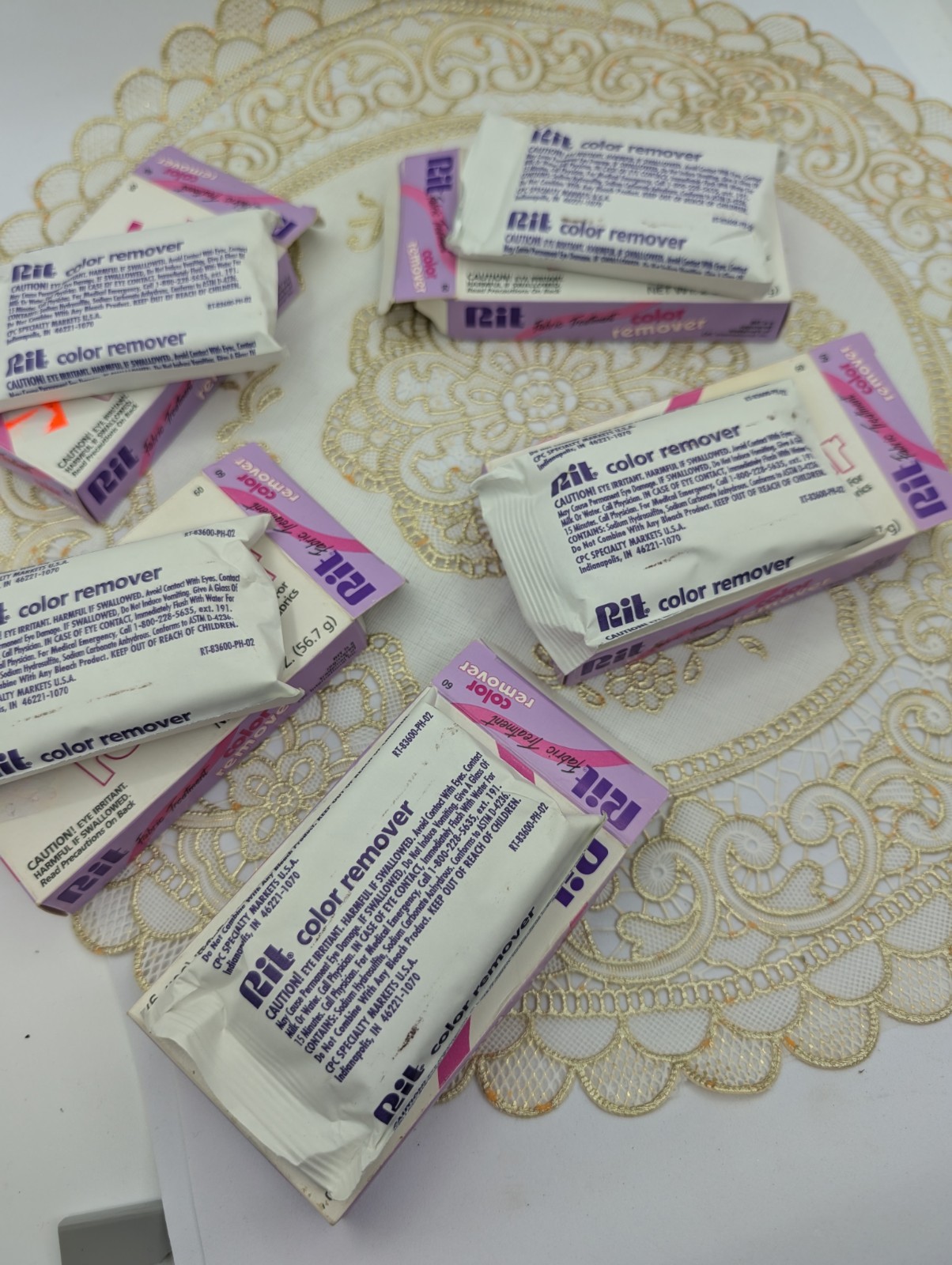 Set of 5 NOS Rit Color Remover Powder Laundry Treatment 2 oz each READ