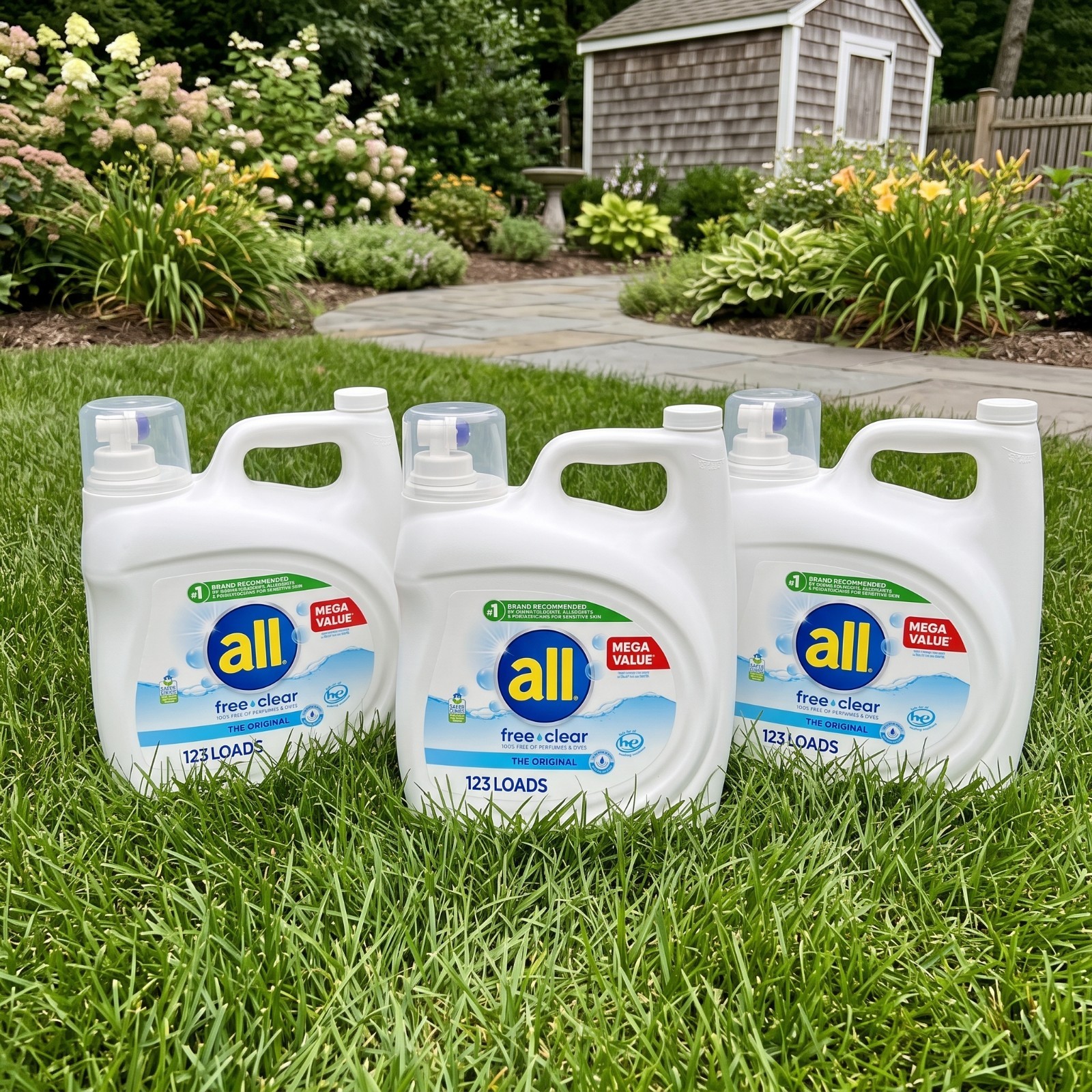 all Free Clear Liquid Laundry Detergent, 154 oz, 123 Loads