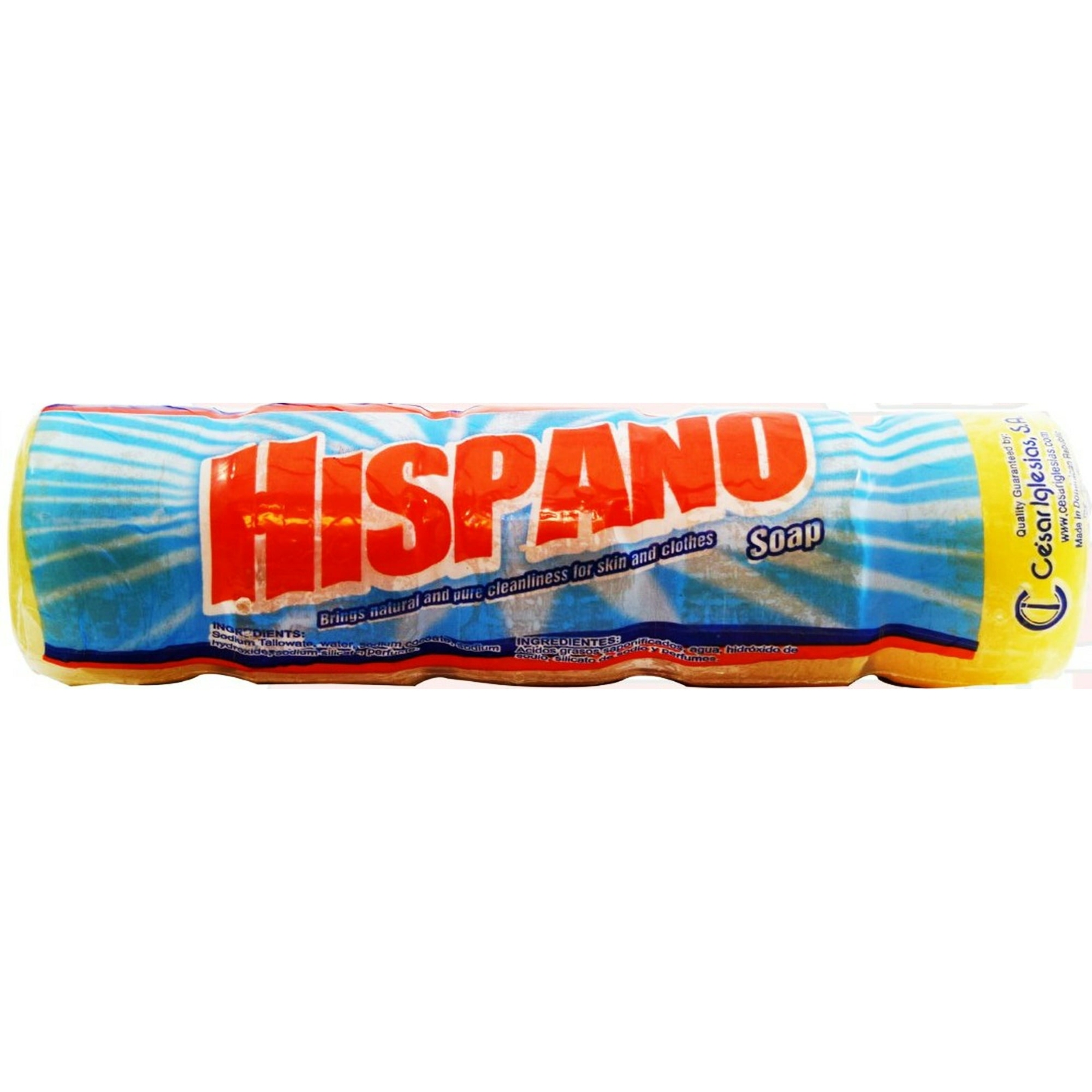 Hispano Jabon Laundry Soap – Round Bar (5 Pack), 800g