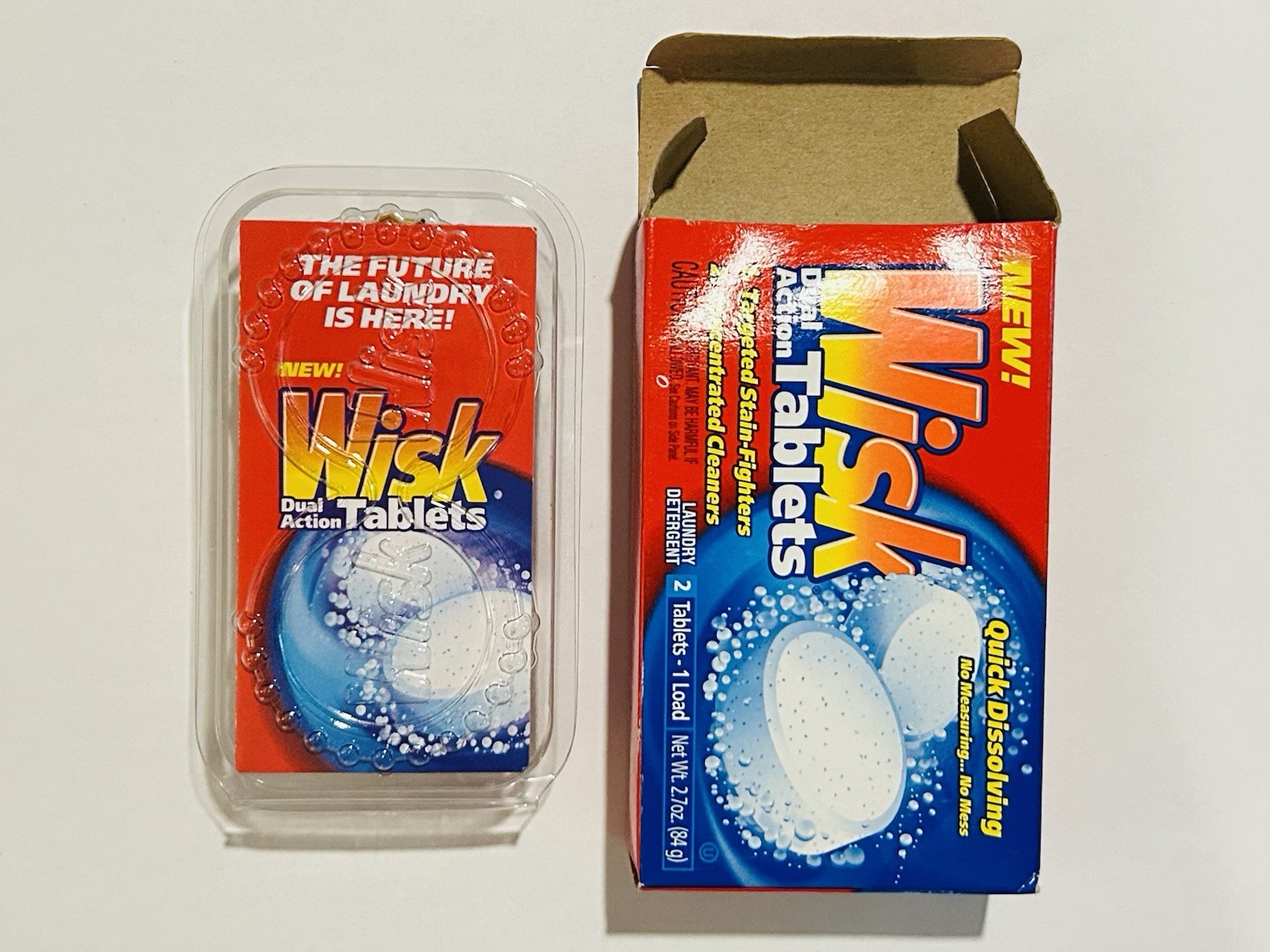 Wisk Dual Action Tablets Travel Laundry Detergent Sealed NOS Discontinued Y2K