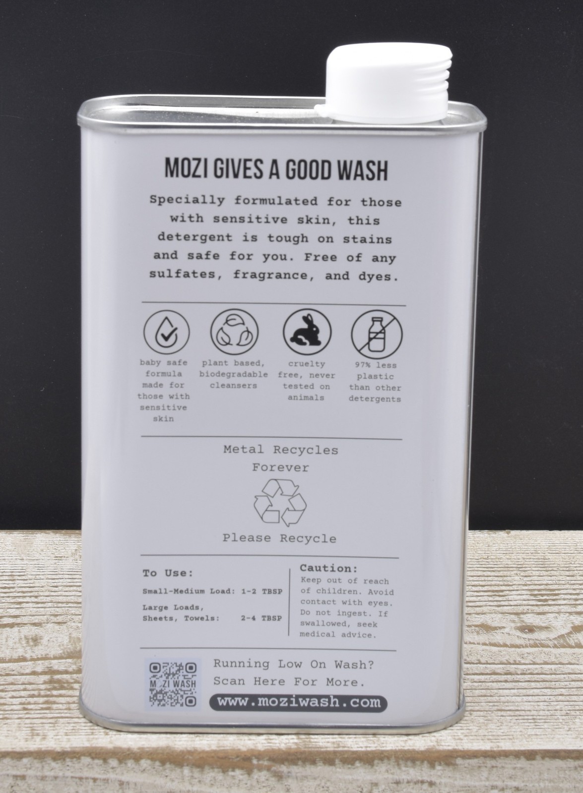 Mozi Wash Laundry Detergent Unscented Ultra Concentrated 50+ Loads 32oz