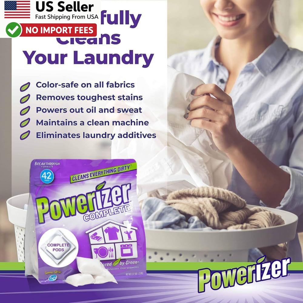Powerizer Complete Multipurpose Cleaning Pods Laundry and Dishwasher FROM USA