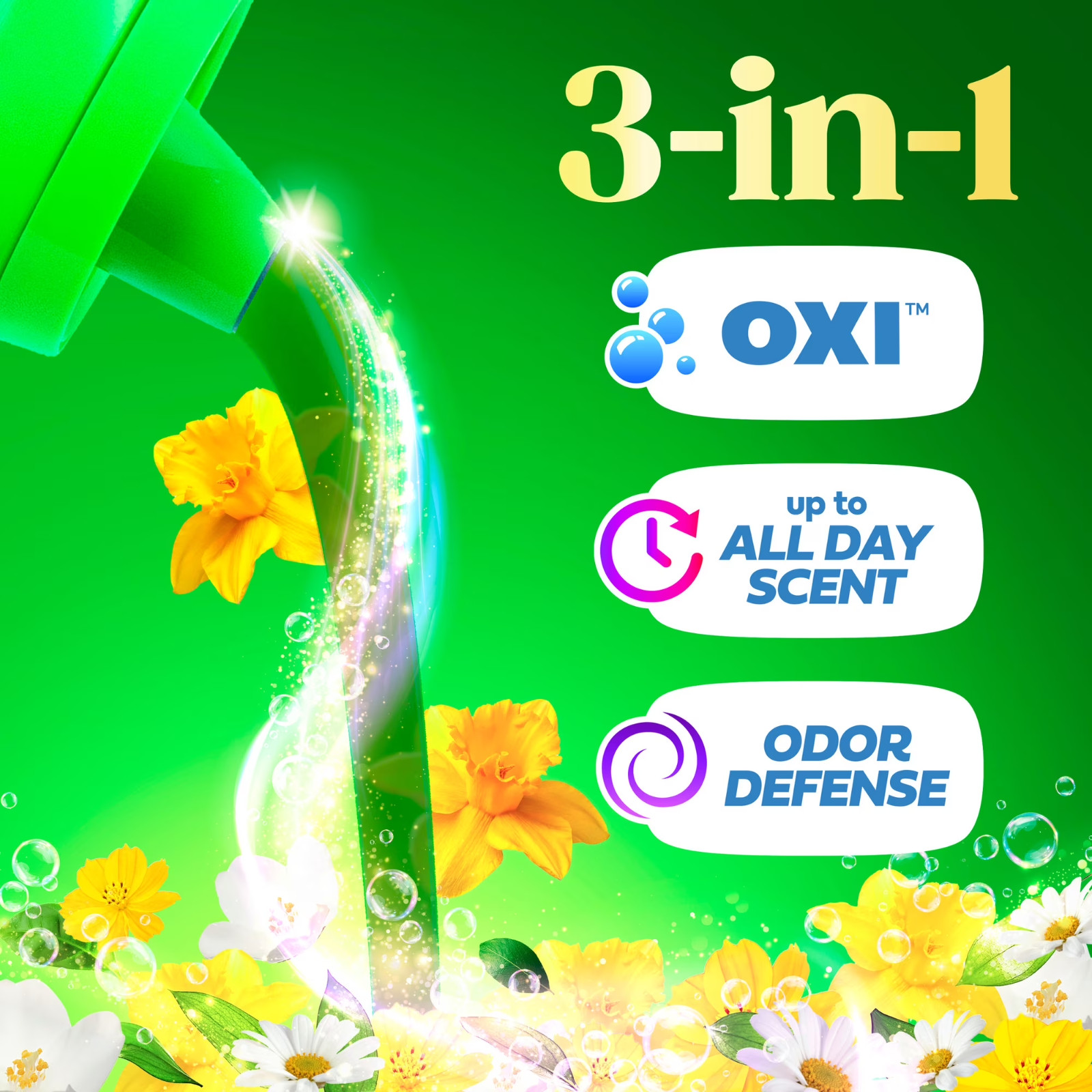 Gain Plus Liquid Laundry Detergent Odor Defense Oxi Original 170 fl oz 129 Lds