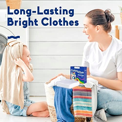 Color Absorber Laundry Sheets 40 Count Dye Catcher Unscented Fragrance Free