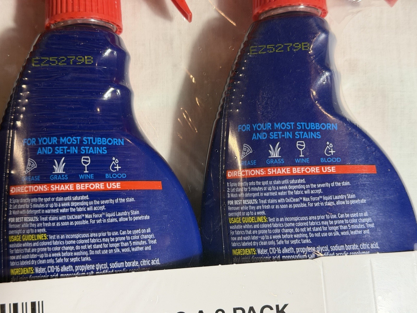 OxiClean Max Force Laundry Stain Remover Spray 12 fl oz 3 Pack New Sealed