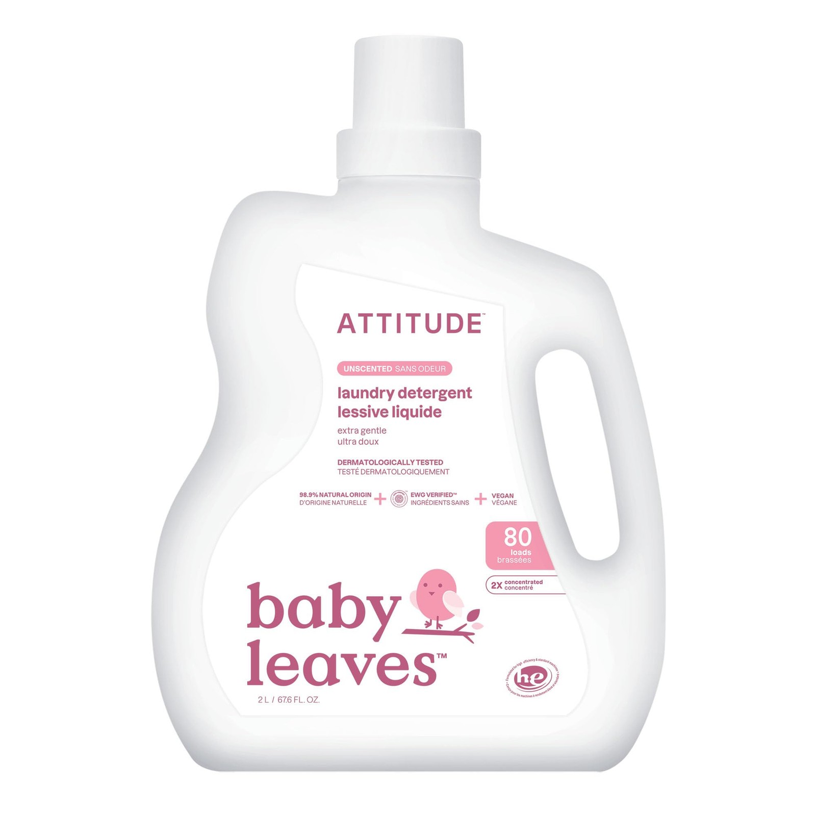 ATTITUDE Baby Laundry Detergent, Unscented HE Compatible Liquid, Extra Gentle…