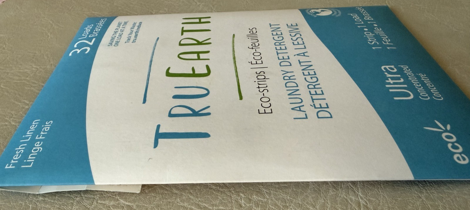 Tru Earth Laundry Detergent Eco-Strips Ulta Concentrated Fresh Linen 32 Strips