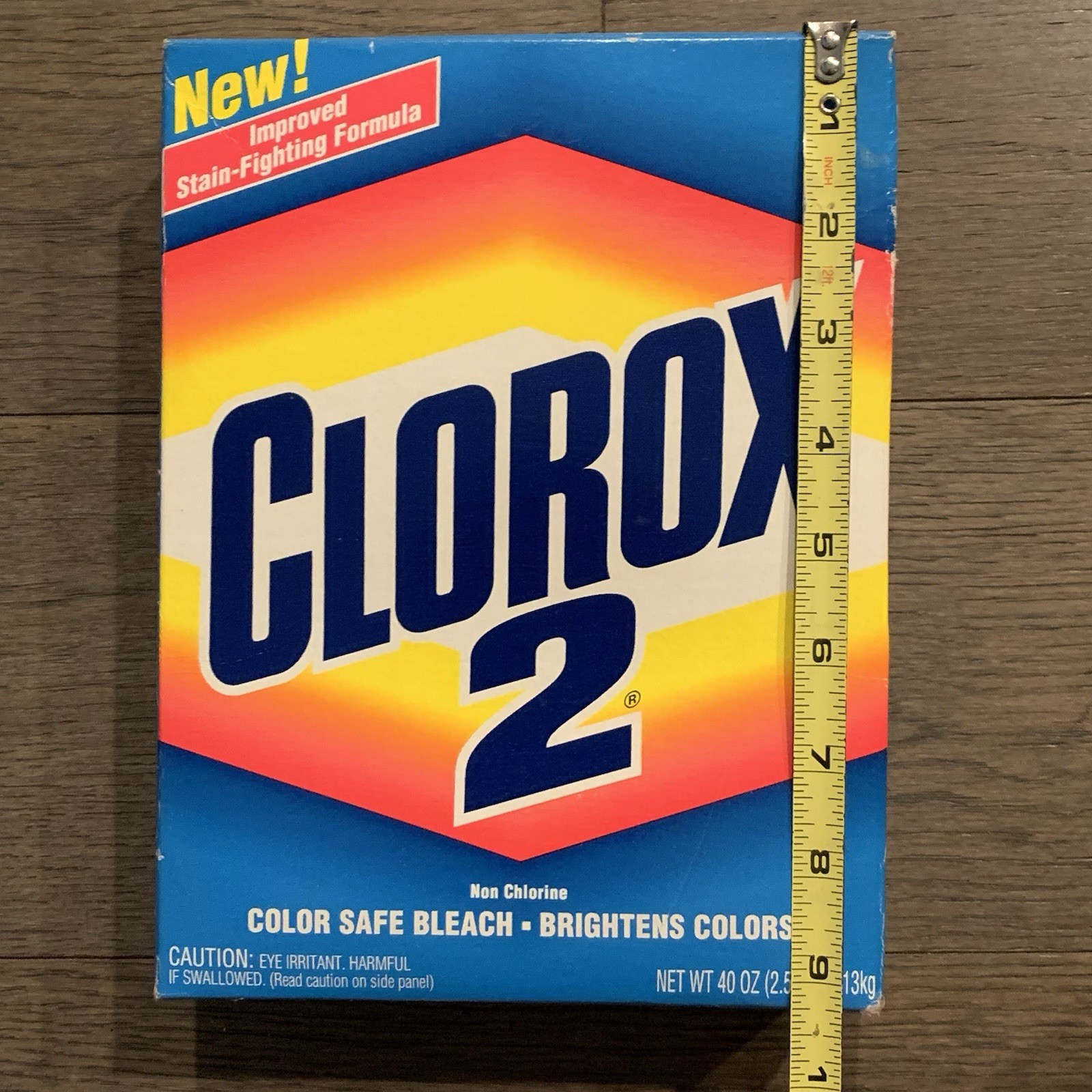 VTG Box Clorox 2 40oz 1995 Color Safe Bleach Movie Play TV Prop Small Amount