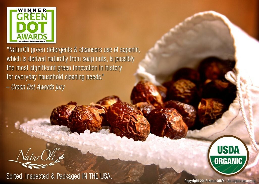 NaturOli Soap Nuts 1-Lb USDA Organic (240 Loads) + 18X Bonus! (12 loads)