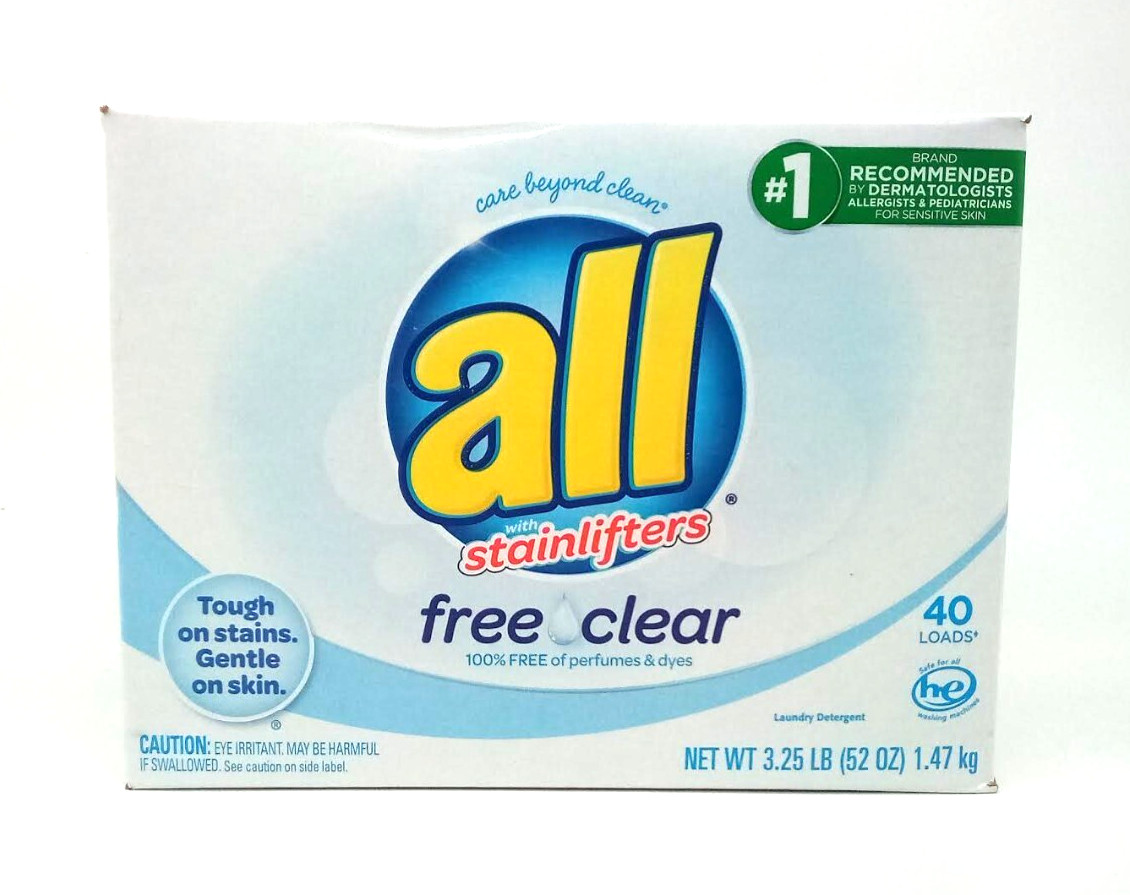 ALL Stainlifters Free & Clear 40 Loads 52oz No Perfumes or Dyes NEW