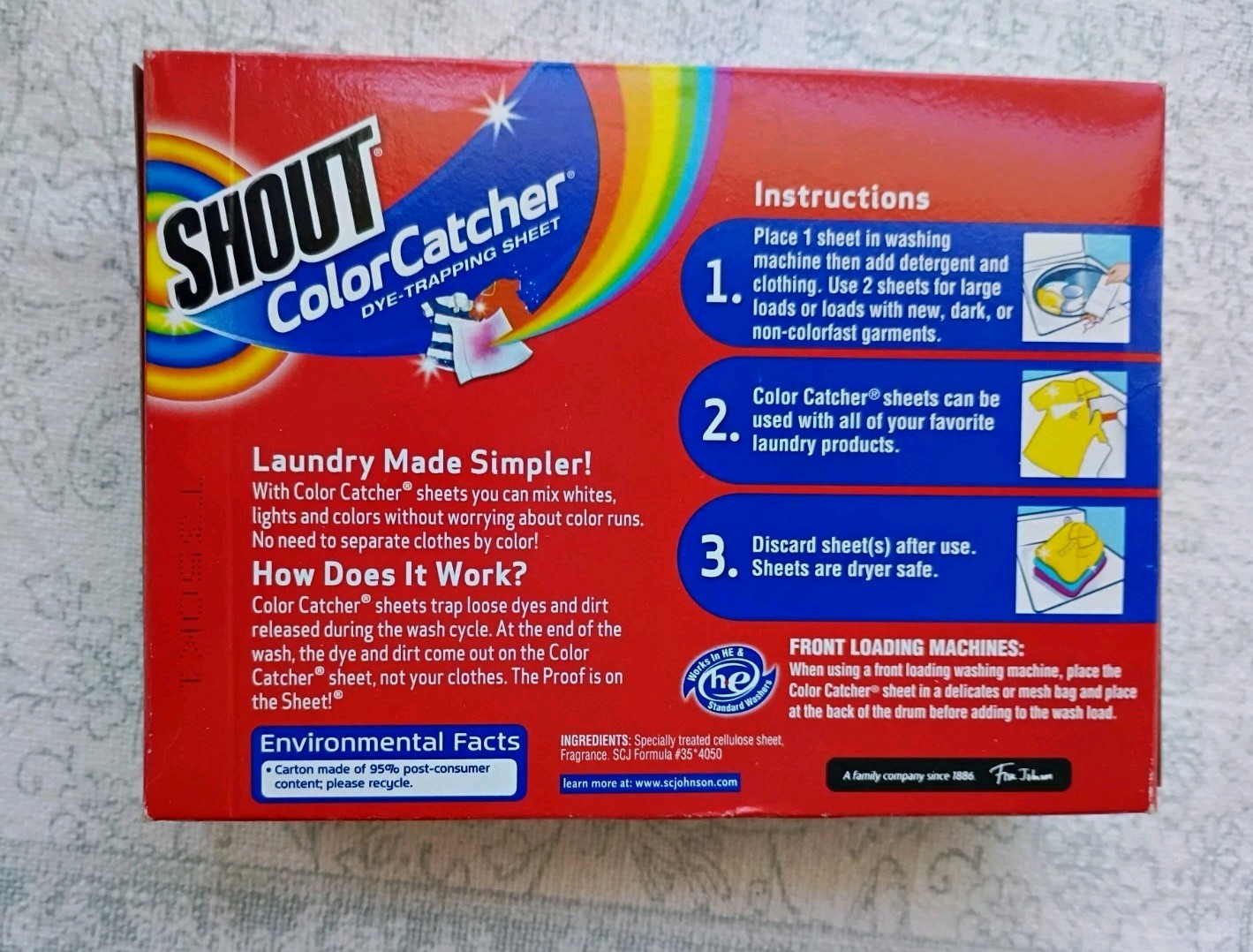 Shout Color Catcher Dye Trapping Laundry Sheets 24Ct For Mixed Load NEW SEALED