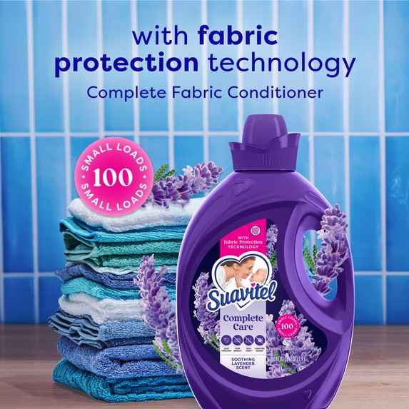Suavitel Complete Fabric Softener Soothing Lavender 100 fl oz- Free Shipping