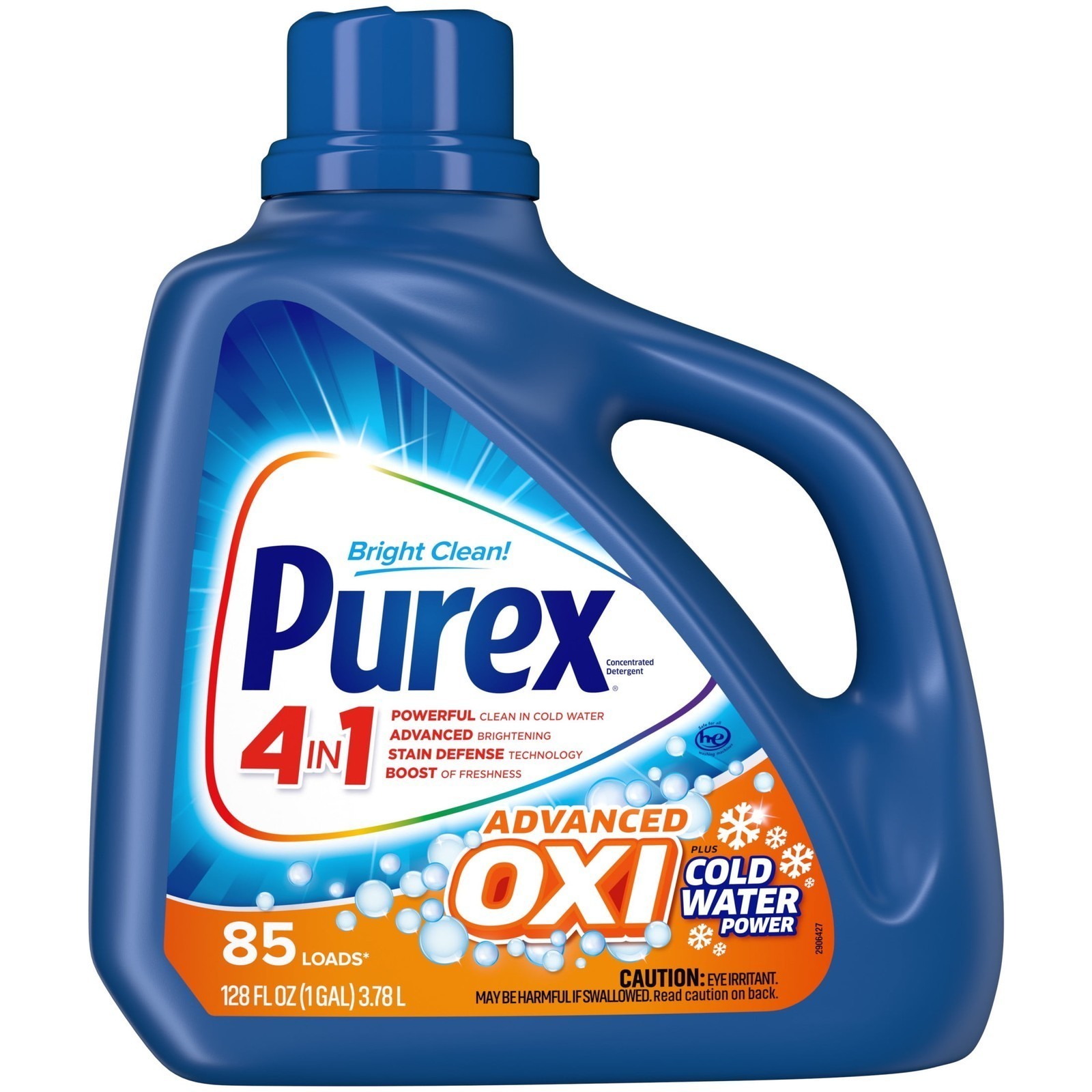 Liquid Laundry Detergent Plus OXI Stain Removing 128 Fl Oz 85 Wash Loads New