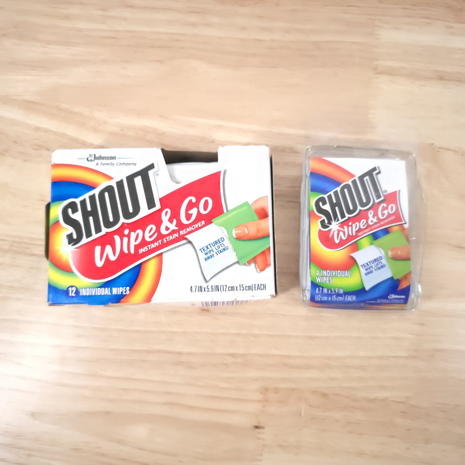 Shout Wipe and Go Instant Stain Remover for On-the-Go Laundry Stains (16 Wipes)