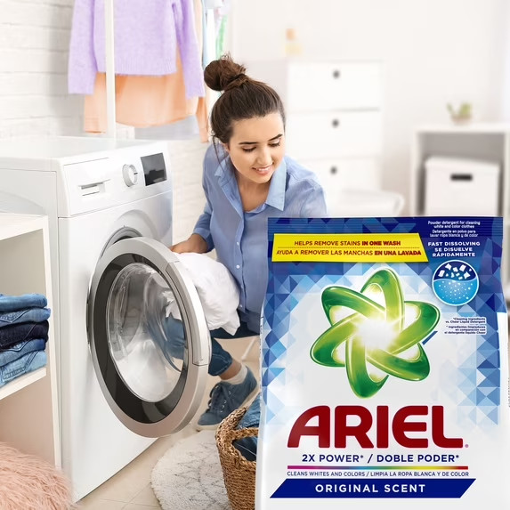Ariel Laundry Detergent Powder, Original Scent, 70 oz, 44 Loads