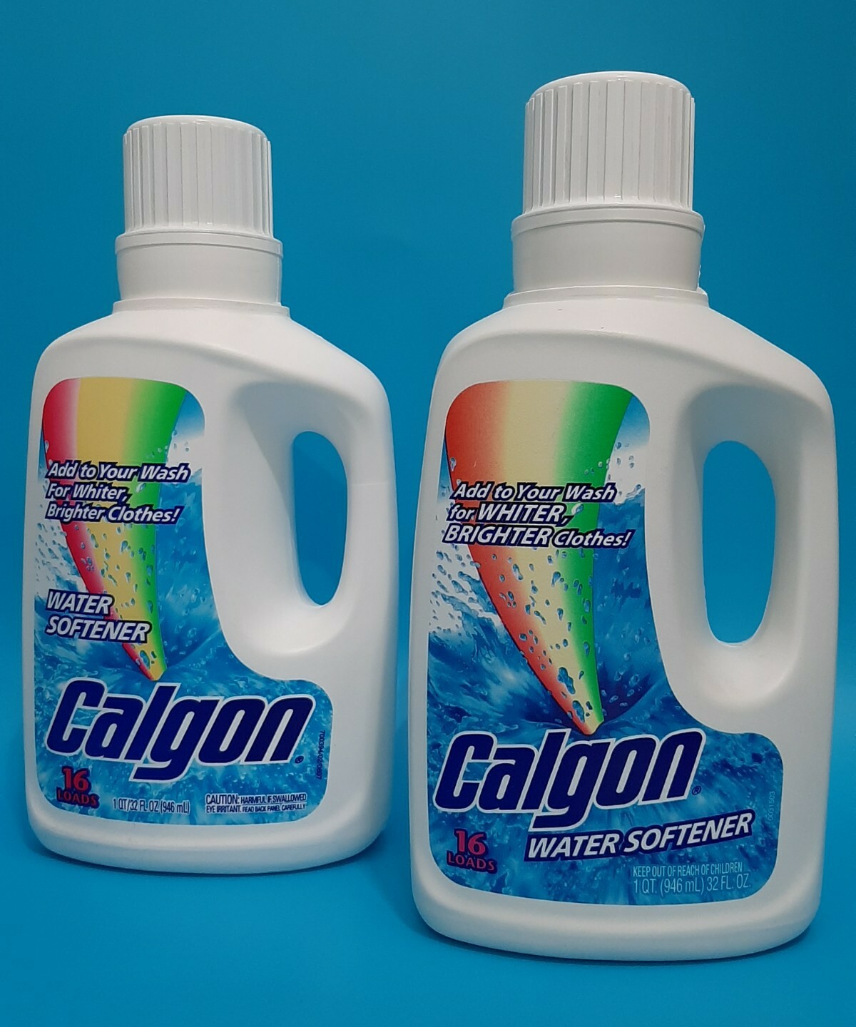 Lot of 2 Calgon Liquid Water Softener Laundry Detergent Booster 32 Oz. Each New