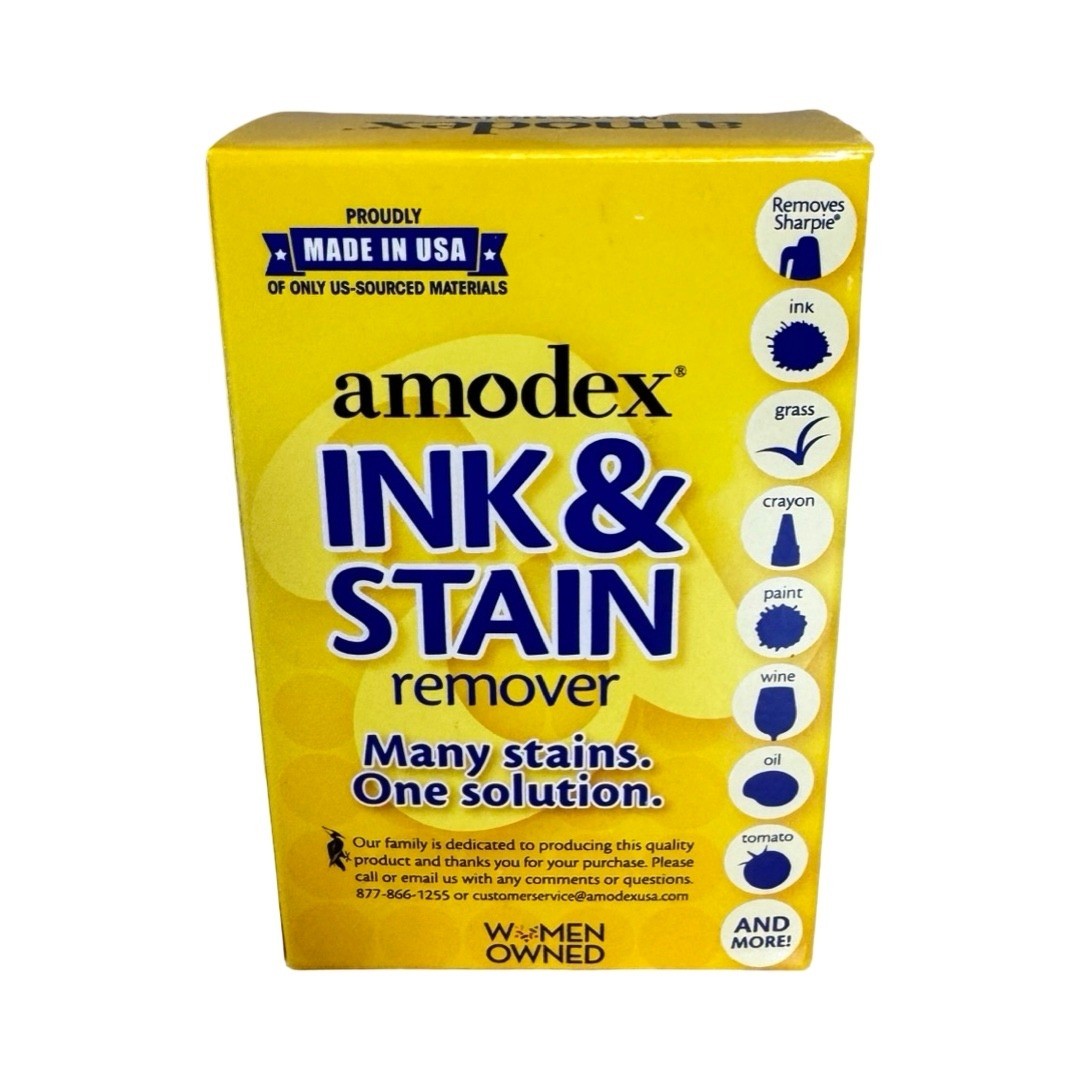 Amodex Ink and Stain Remover Non-Toxic Multi-Surface Cleaner Made in USA Boxed