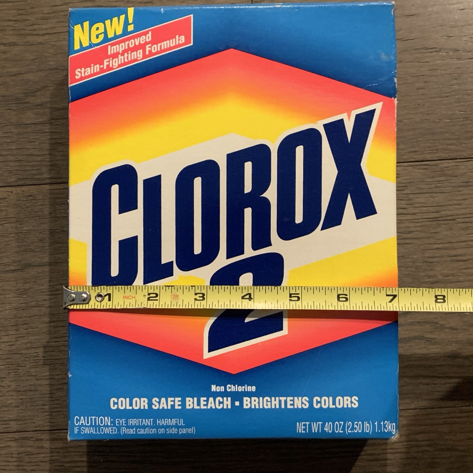 VTG Box Clorox 2 40oz 1995 Color Safe Bleach Movie Play TV Prop Small Amount