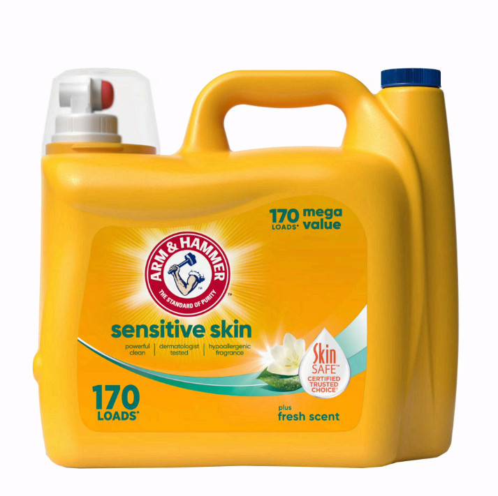 4 Pack Sensitive Skin Plus Fresh Scent, 170 Loads Liquid Laundry Detergent