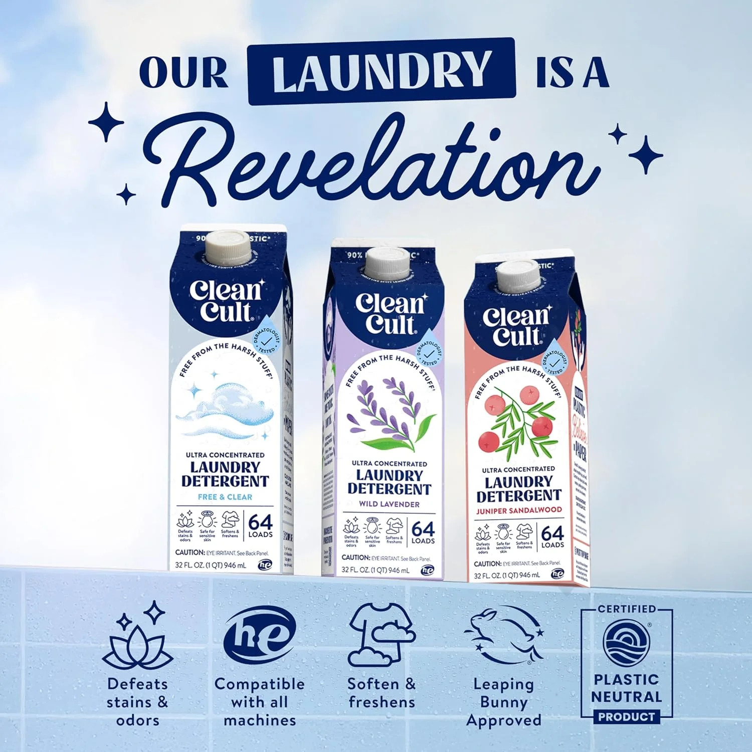 Ultra Concentrated Liquid Laundry Detergent Soap, 192 loads (96 oz), Long Lastin