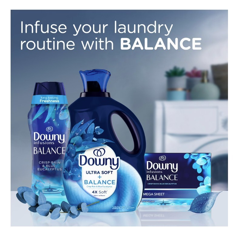 [SALE] Downy Ultra Soft Liquid Fabric Softener Balance 93 fl oz 138 Loads 3 Pack