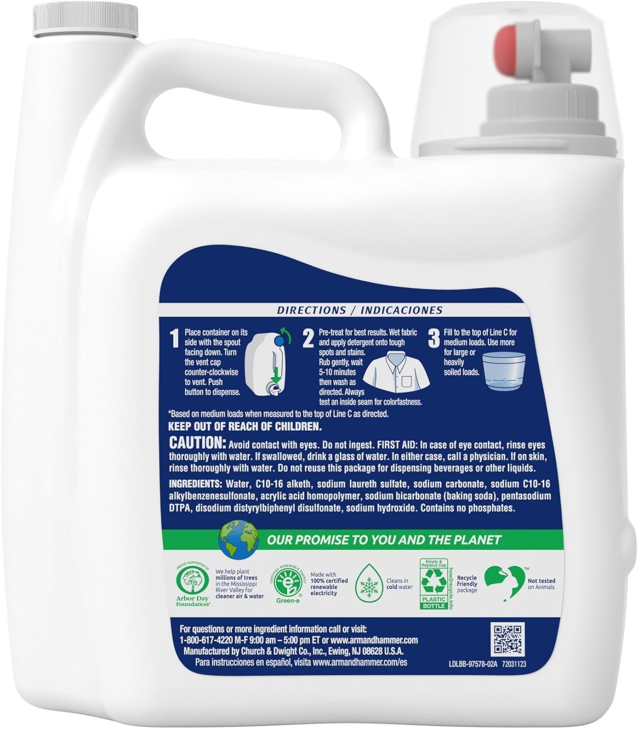 Sensitive Liquid Laundry Detergent – Free & Clear – 140 fl oz