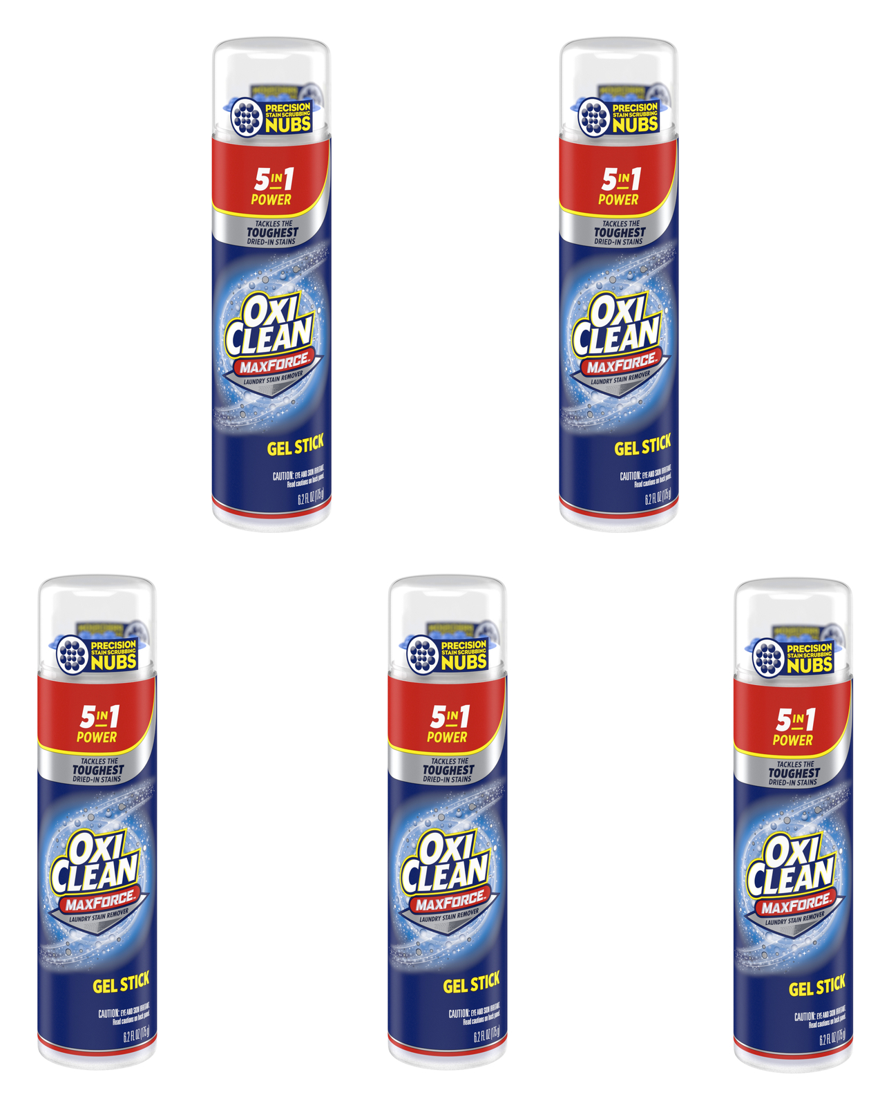 5 Pack Oxiclean Max Force Gel Stick 6.2 Ounce