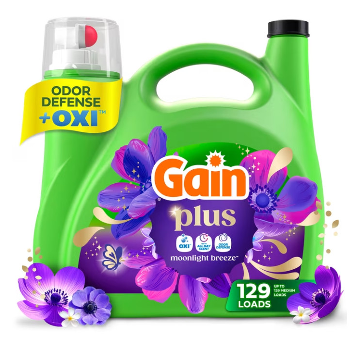 Gain Plus OXI Liquid Laundry Detergent Moonlight Breeze 170 fl oz