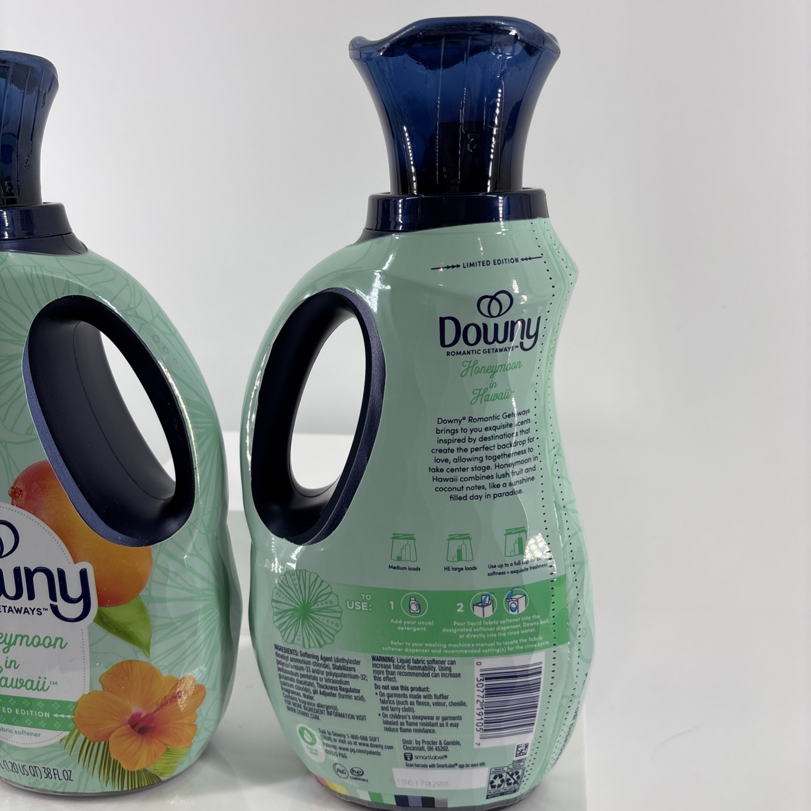 2 Downy Romantic Getaways Honeymoon In Hawaii Liquid Fabric Softeners 38 oz Each
