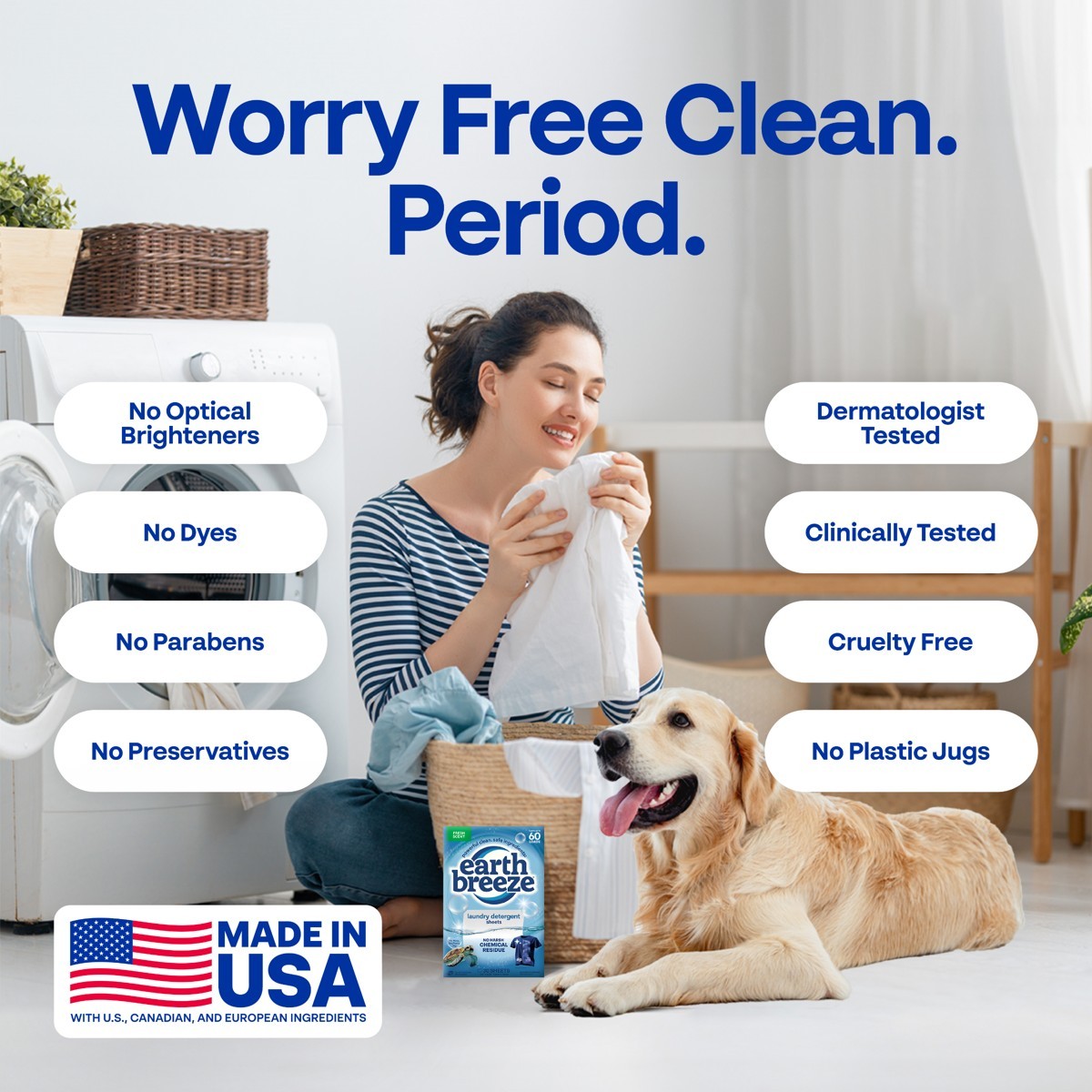 Fresh Scent Laundry Detergent Sheets – 60Loads:Hypoallergenic,Vegan,Concentrated