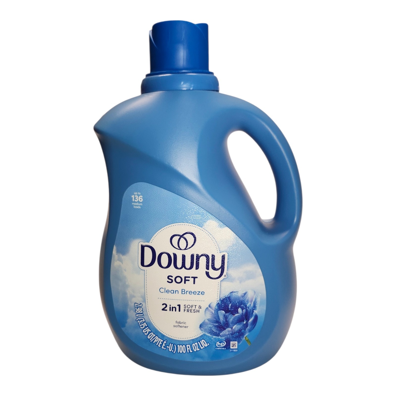 Downy Soft Clean Breeze 2 In 1 Soft & Fresh Fabric Softener 100 Fl Oz